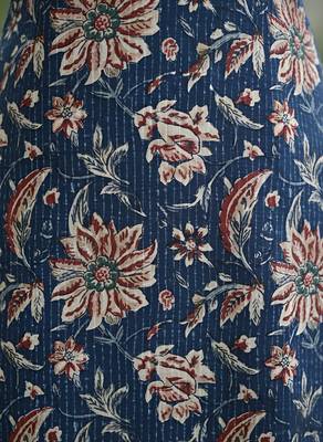 Blue  pure cotton printed kurti for women 4