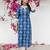 Blue  pure cotton printed kurti for women