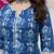 Blue  pure cotton printed kurti for women