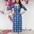Blue  pure cotton printed kurti for women