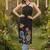 Black  pure cotton printed kurti for women