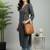 Blue  pure cotton printed kurti for women