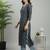 Blue  pure cotton printed kurti for women