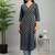 Blue  pure cotton printed kurti for women