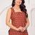 Rust  pure cotton printed kurti for women