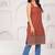 Rust  pure cotton printed kurti for women