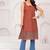 Rust  pure cotton printed kurti for women