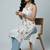 White  pure cotton printed kurti for women