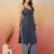 Navy blue  pure cotton printed kurti for women