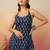 Navy blue  pure cotton printed kurti for women