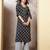 Blue  pure cotton printed kurti for women