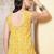 Yellow  pure cotton printed kurti for women