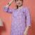 Purple  pure cotton printed kurti for women