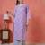Purple  pure cotton printed kurti for women