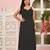 Black  pure cotton printed kurti for women