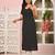 Black  pure cotton printed kurti for women