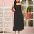 Black  pure cotton printed kurti for women
