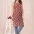 Maroon  pure cotton printed kurti for women