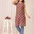 Maroon  pure cotton printed kurti for women