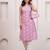Mauve  pure cotton printed kurti for women