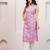 Mauve  pure cotton printed kurti for women