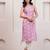 Mauve  pure cotton printed kurti for women