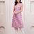Mauve  pure cotton printed kurti for women