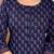 Navy blue  pure cotton printed kurti for women