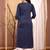 Navy blue  pure cotton printed kurti for women