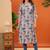 Off white  pure cotton printed kurti for women
