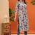 Off white  pure cotton printed kurti for women