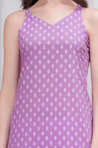 Purple  pure cotton printed kurti for women