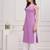 Purple  pure cotton printed kurti for women