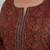 Rust  pure cotton printed kurti for women