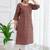 Rust  pure cotton printed kurti for women