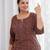 Rust  pure cotton printed kurti for women