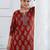 Maroon  pure cotton printed kurti for women
