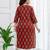 Maroon  pure cotton printed kurti for women