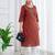 Maroon  pure cotton printed kurti for women