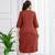 Maroon  pure cotton printed kurti for women