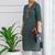 Green  pure cotton printed kurti for women