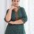 Green  pure cotton printed kurti for women