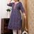 Blue  pure cotton printed kurti for women