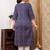 Blue  pure cotton printed kurti for women