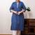 Blue  pure cotton printed kurti for women