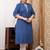 Blue  pure cotton printed kurti for women