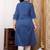 Blue  pure cotton printed kurti for women
