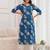 Blue  pure cotton printed kurti for women
