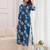 Blue  pure cotton printed kurti for women
