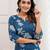 Blue  pure cotton printed kurti for women